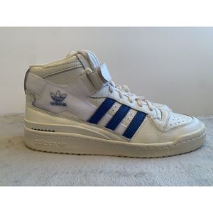 Adidas Forum Mid Top Men's Casual Sneakers Shoes GX1021 White Blue Size 9.5 New